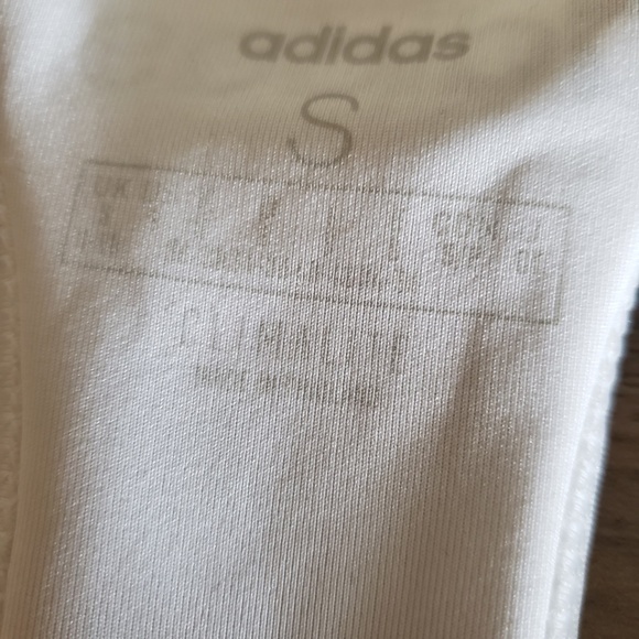 ADIDAS Womens White/Black Sports Bra - Picture 3 of 10